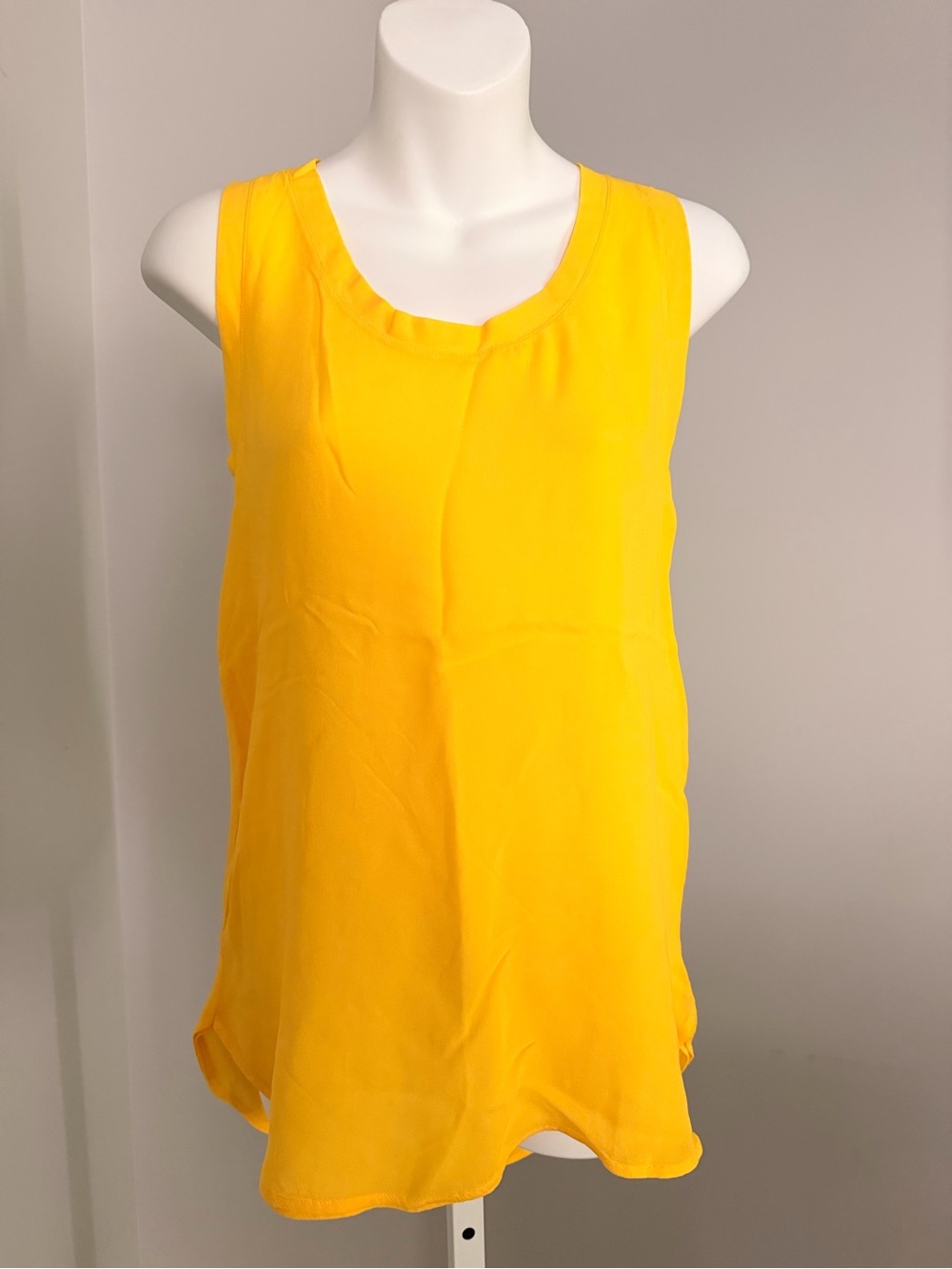 FISICO Chic Canary Yellow Sleeveless Silk Tank Top Sz XS NWT $180!!